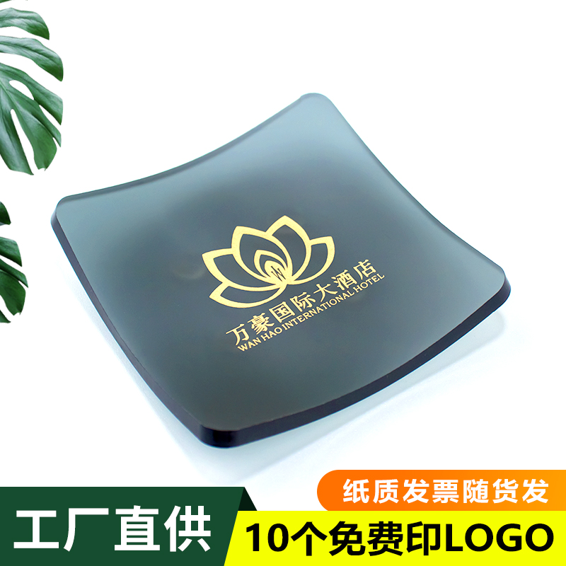 Hotel Room Soap Dish Acrylic Soap box abrasion resistant and fall home Square Soap Please Customize Logo
