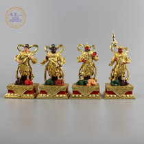Four Heavenly Kings Buddha statues resin gold-plated four King Kong gods guardian gods small Buddha statues