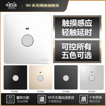 TCL Dbc concealed 86 corridor intelligent sound and light control Gray Induction delay second-line household Black LED energy saving
