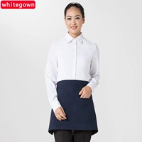 WhiteGown Половина -Корт короткое фартук мини -кухонный масло -надежный ресторанный отель шеф -повар работ по талии по талии