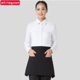 WhiteGown Половина -Корт короткое фартук мини -кухонный масло -надежный ресторанный отель шеф -повар работ по талии по талии