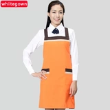 [Whitegown] Новый фартук корейский апрельский кафе кафе -ресторан Gongfang Институт и униформный дом чистый апрель