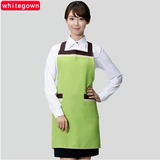 [Whitegown] Новый фартук корейский апрельский кафе кафе -ресторан Gongfang Институт и униформный дом чистый апрель