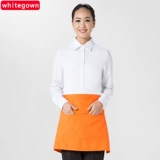 WhiteGown Половина -Корт короткое фартук мини -кухонный масло -надежный ресторанный отель шеф -повар работ по талии по талии