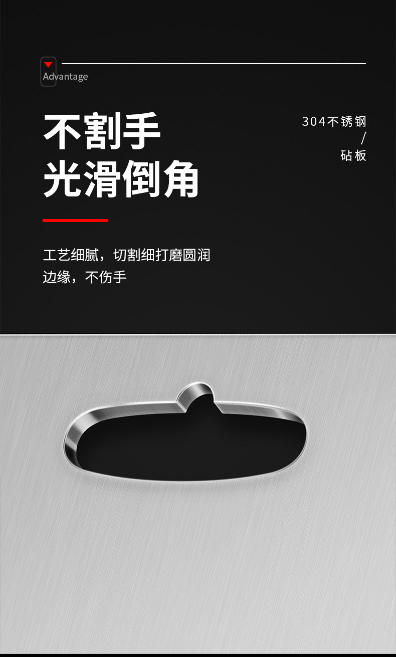 304不锈钢切菜板 抗菌防霉 双面可用 图11