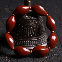 Olive stone bracelet plain bead red leather old oil core long string four flower core single circle plain seed long chain olive beard plain seed bracelet