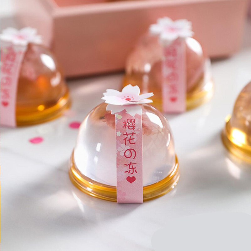 Water Shiny Cake Gift Box 4 Only Ice Leather Mooncake Crystal Moon Cake 50g Gift Box Green Bean Cake Packaging Box Empty Box