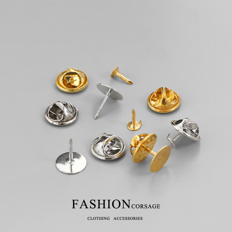 Universal Alloy Brooch Butterfly Clasp Badge Spare Clasp Pin Base Back Clasp Spare Pin