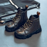 Martens, флисовые зимние демисезонные детские сапоги для мальчиков, 2020 года, подходит для подростков