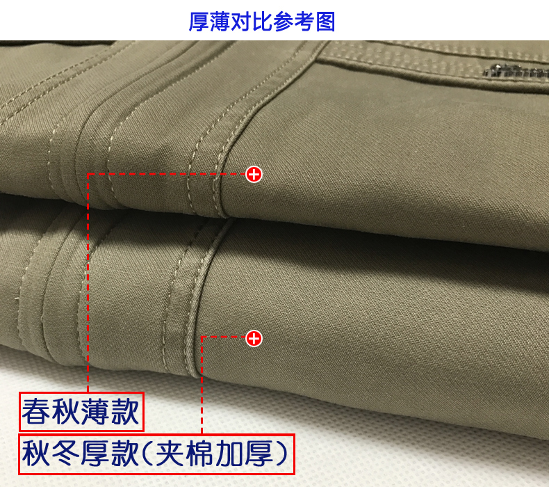 Mùa xuân và mùa thu trung niên cha áo khoác cotton trung niên nam ve áo mỏng phần 40 áo dày 50 tuổi quần áo mùa thu và mùa đông áo da nam