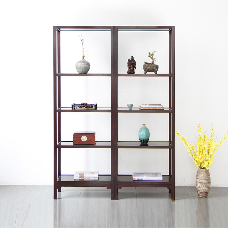 Zambia Blood Honolulu Ancient Shelf Red Wood Bookshelf Bookshelf Book Room New Chinese Multi-Treasure Solid Wood Minimalist Display Shelf