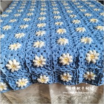 Pure handmade crochet milk cotton cover tablecloth multi-color splicing can be customized in other colors