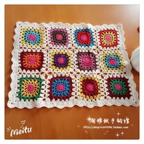 Handmade hand hook hook hook cotton lace hollow woven tablecloth tablecloth coaster multi-color stitching placemats European style