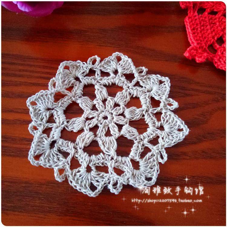 Amoy elegant pure handmade crochet hook cotton thread lace hollow-out woven table mat, cup mat, tablecloth, table cloth, 26 color custom