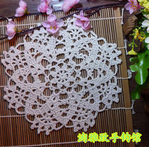 Amoy elegant handmade crochet hook flower cotton thread Lace Hollow woven table pad coaster tablecloth 23 colors custom