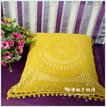 Tao elegant-pure handmade crochet crochet cotton thread woven lace pillow cushion waist cushion bay window with multi-color customized