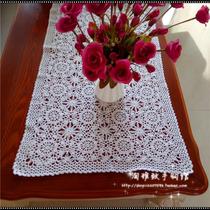 Tao elegant pure handmade crochet hook cotton lace hollow woven table mat coaster tablecloth tablecloth 26 color customized