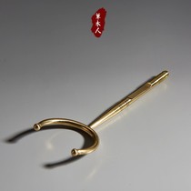 Pure Copper Cup fork kung fu tea set Tea Tea Needle tea ceremony spare parts creative Cup fork tea art anti-Hot Tea fork