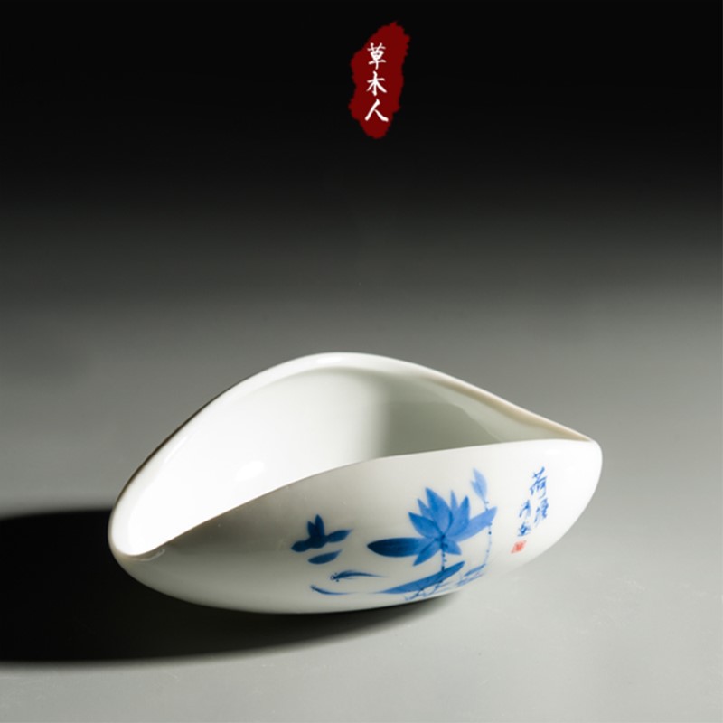 Herbal teas ceramic tea Hodefied white porcelain tea, then green tea tea lotus tea spoon See tea for tea Sub-tea tray