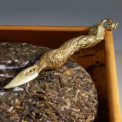 Xin Xuan pure copper solid Pu'er tea knife tea needle hand open tea black tea brick tea Cone tea ceremony accessories gift box