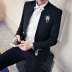 Bạn tình hành động Hàn Quốc Slim Suit Suit Set Hair Stylist Casual Small Suit Wedding Dress Tide đồ vest Suit phù hợp