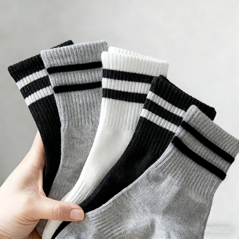 Men's Socks, Spring and Autumn Mid-Calf Socks, Winter Long Socks, Men's Anti-Odor, Sweat-Absorbent Autumn and Winter Long Basketball Sports Socks
