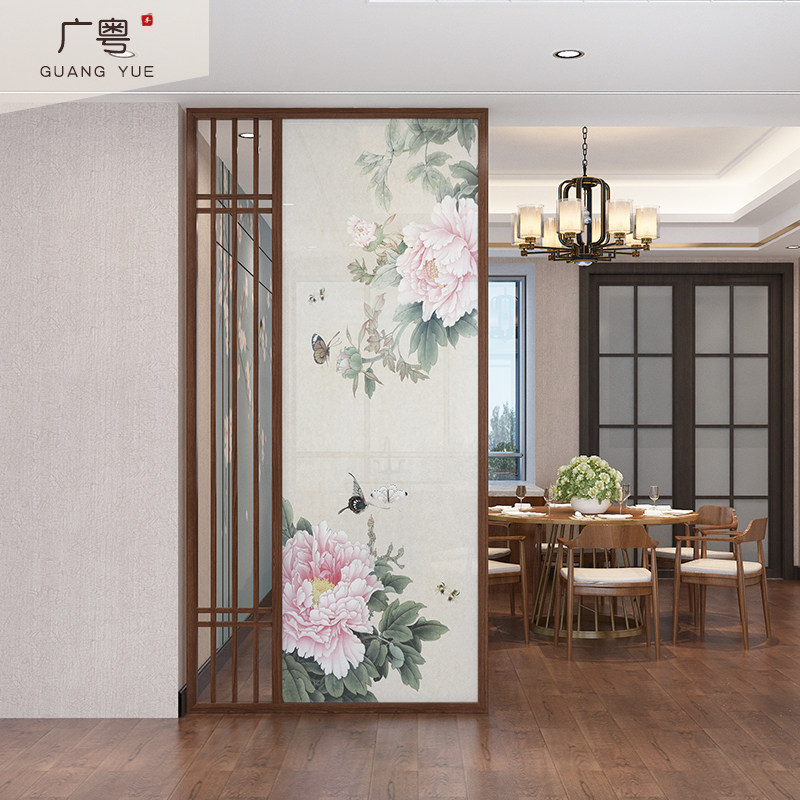 New Chinese screen hollow seat screen insertion screen cut-off living room modern mask entering door fence screen block wall