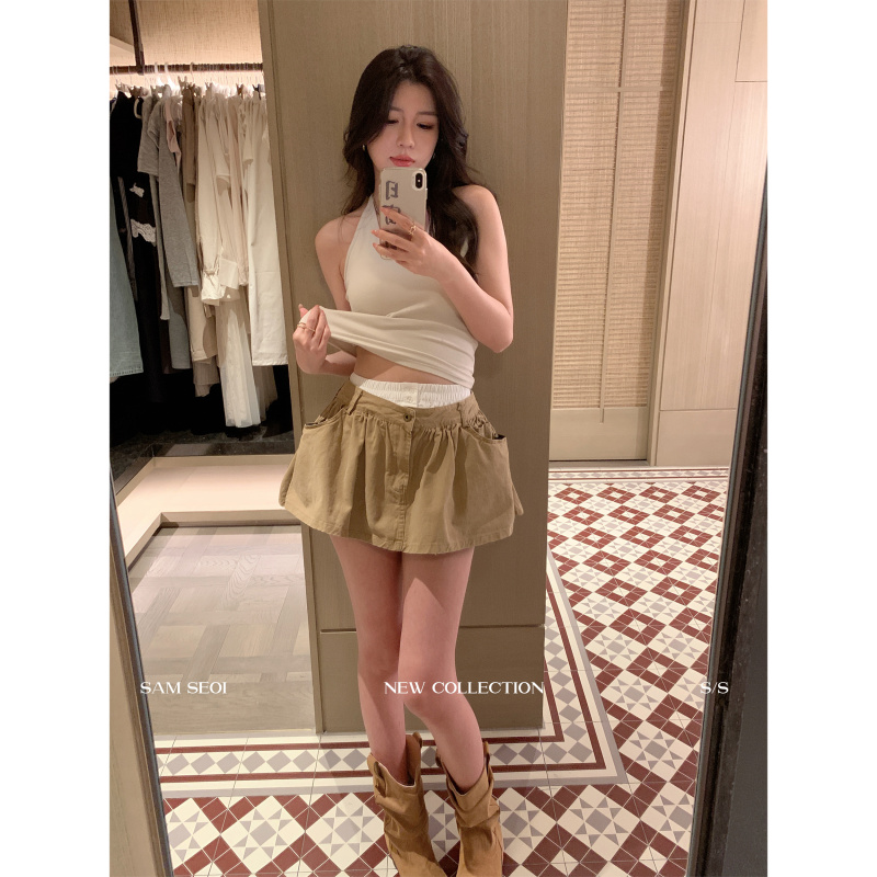 Sam Seoi Dafan Spring/Summer New Niche Design Skirt Fashionable Hip-Covering Versatile Shorts for Women Sam Seoi Dafan Spring/Summer New Niche Design Skirt Fashionable Hip-Covering Versatile Shorts for Women