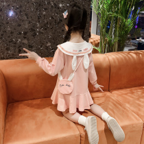 Girl Sweatshirt Spring Autumn 2023 New Children Autumn Clothing Dress Little Girl Cute Long Sleeve Dresses Autumn