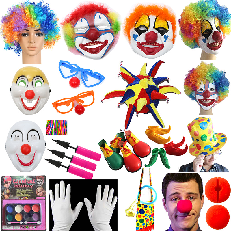 Clown Bag Clown Accessories Makeup Prom Clown Accessories Clown Shoes Clown Clown Mask Wig Glasses Red Nose