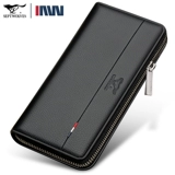 Septwolves, мужской длинный бумажник, кожаная сумка с петлей на руку, маленькая сумка клатч для отдыха, из натуральной кожи, воловья кожа