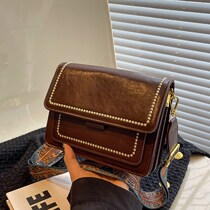 French SANDRO IFASHION retro small bag women 2022 hot style small square bag fashion shoulder Messenger bag