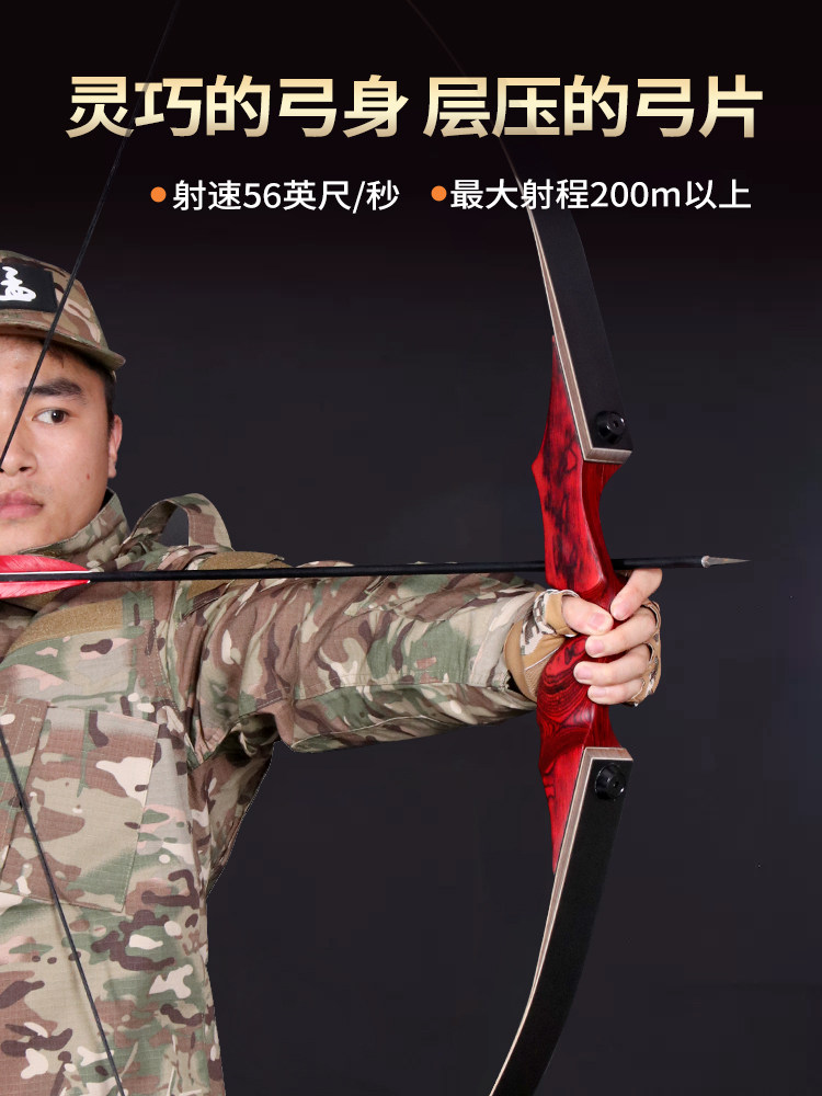 Боу 灵云弓箭成年人美猎弓竞技反曲弓美式传统弓复合弓箭专业老黑套装 Cookever