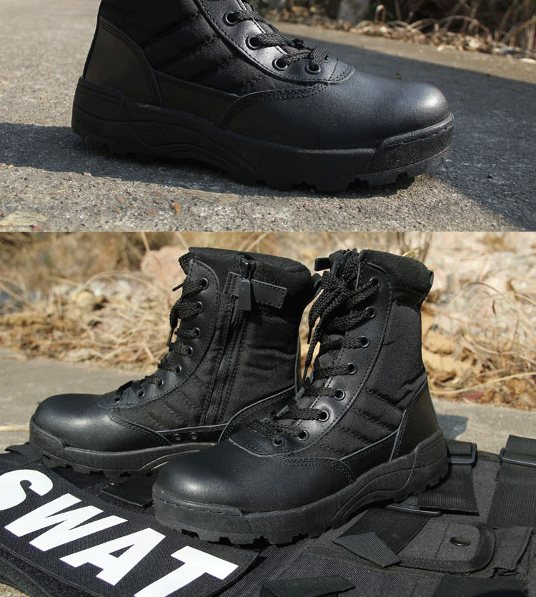 Bottes militaires en cuir - chaud - Ref 1399357 Image 13
