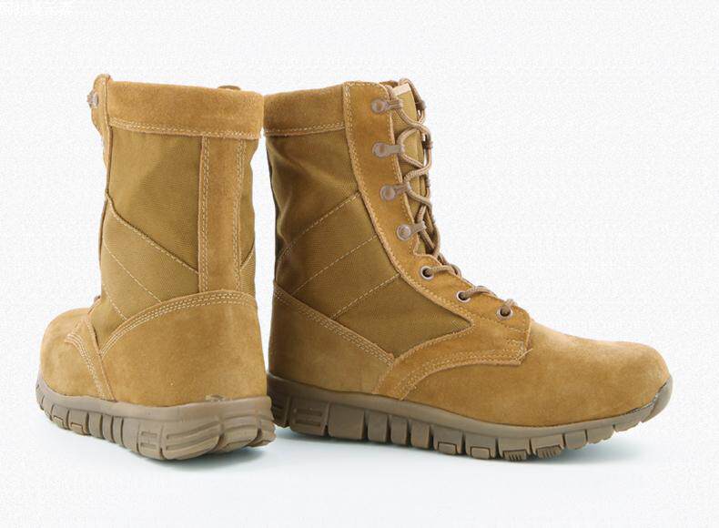 Boots militaires en cuir - amortissement - Ref 1402352 Image 18