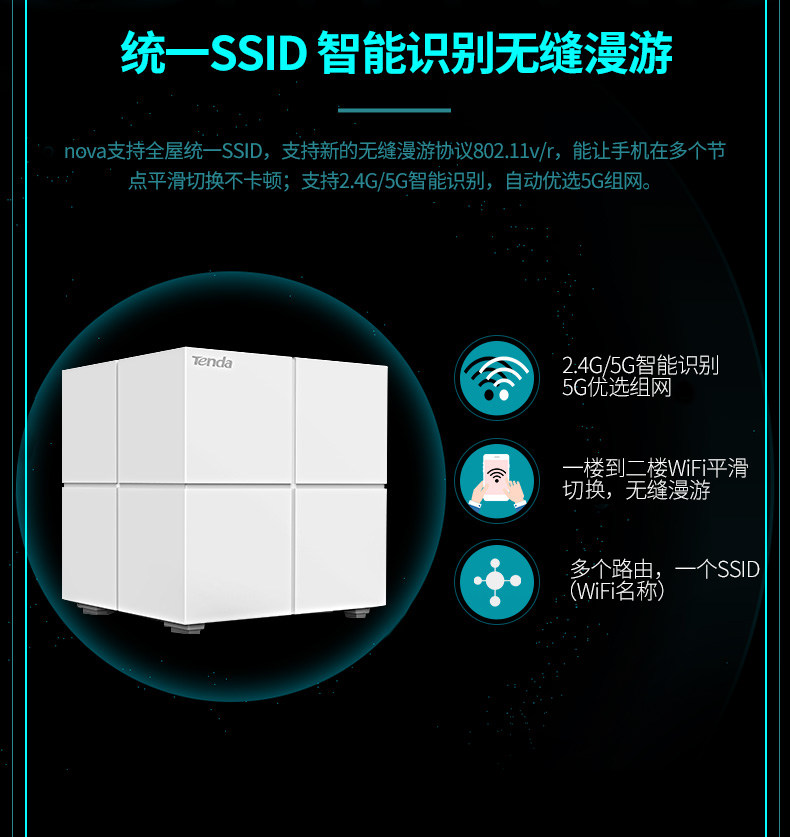 腾达nova无线路由器mesh分布式家用wifi 子母套装MW6 腾达nova无线路由器mesh分布式家用wifi 子母套装MW6