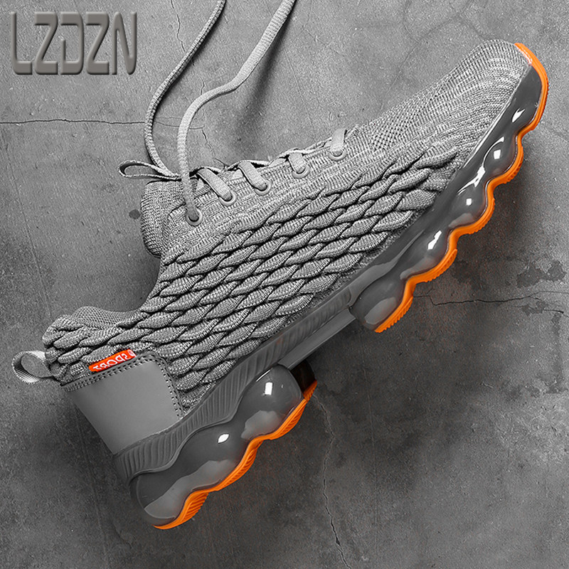 2022 new trendy summer breathable men's shoes sports and leisure full palm air cushion running shock-absorbing running shoes men's large size