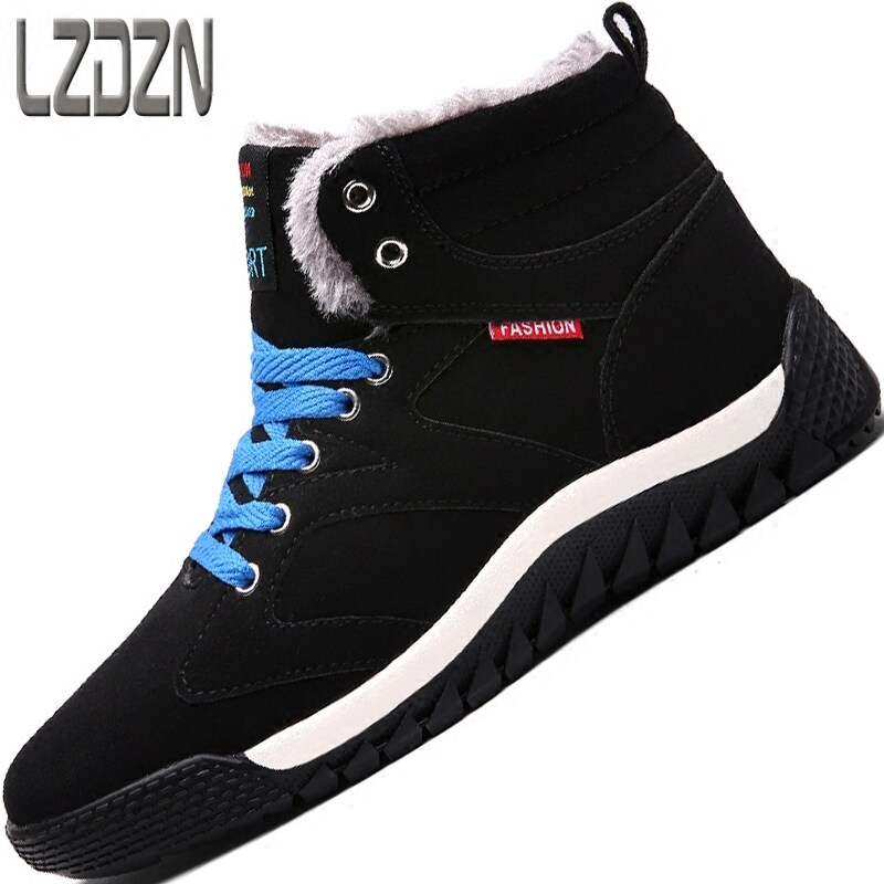 Fleece Northeast snow boots winter men's shoes teenage children's cotton shoes warm winter boots high waist cotton boots winter thickening