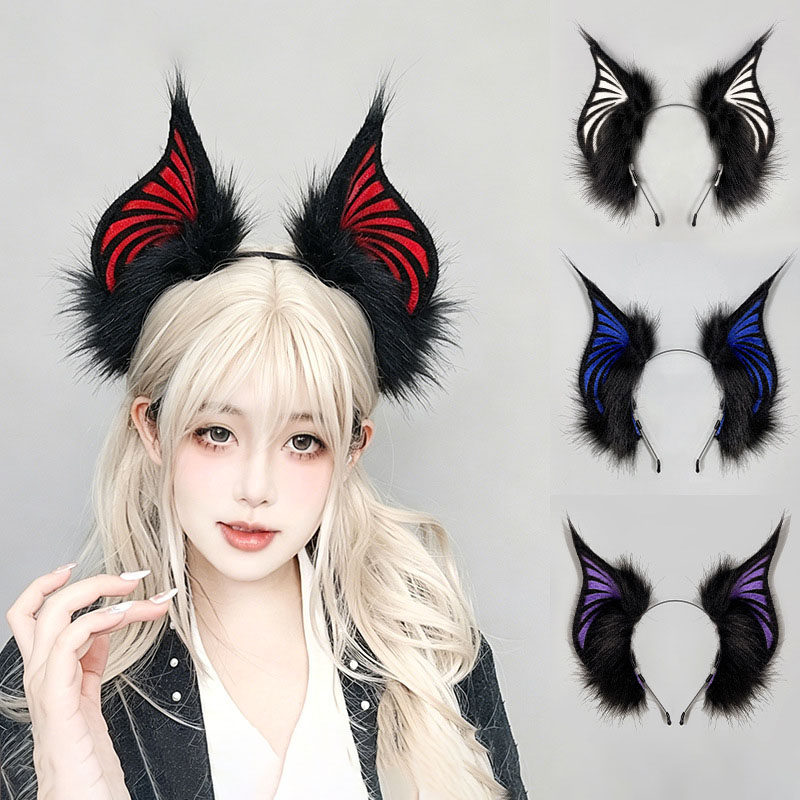 ハロウィン、吸血鬼、コウモリ、動物の耳、コミックコンベンション、小さな悪魔、コスプレ小道具、サブカルチャー、ダークスタイル、悪魔のヘッドバンド