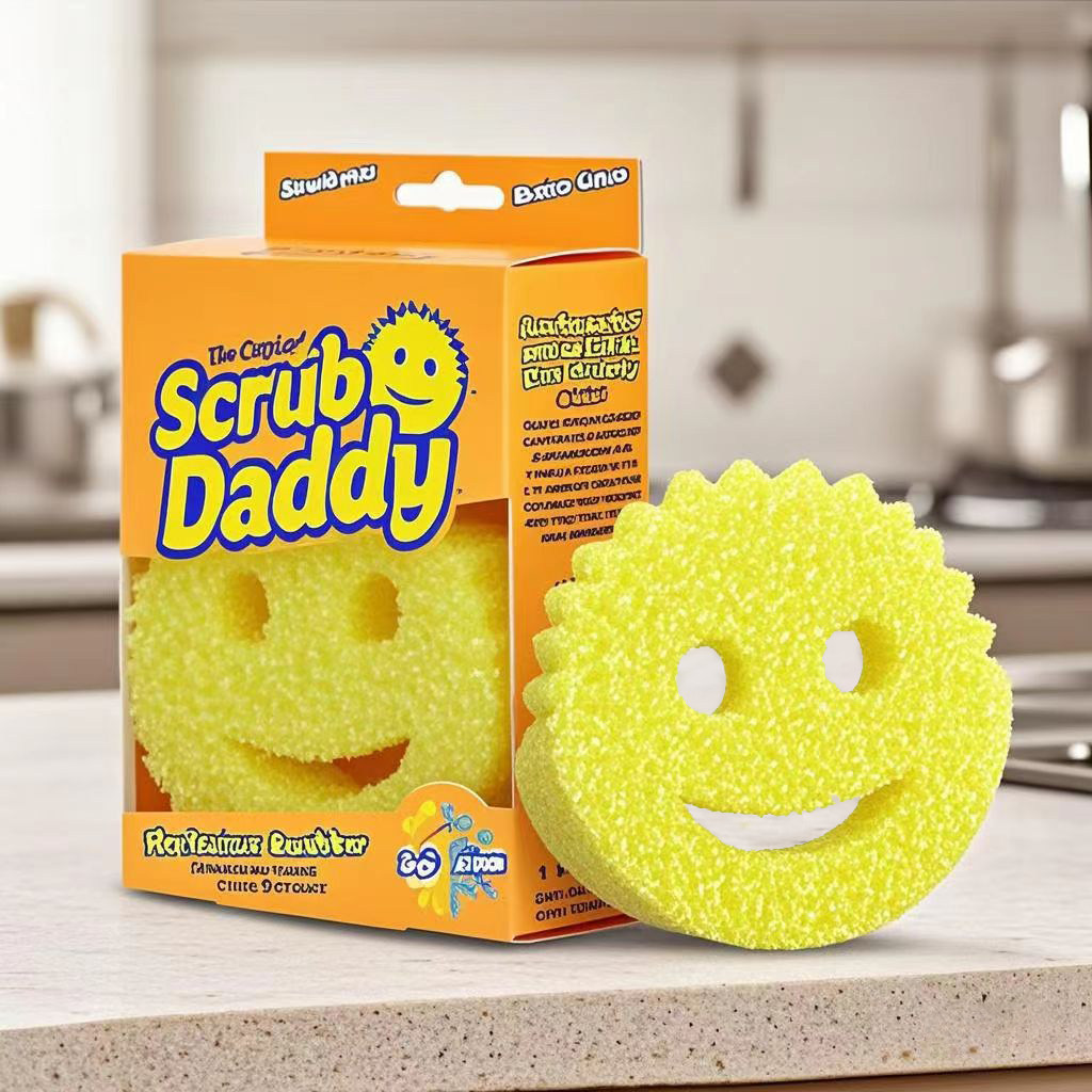 Scrub Daddy感温清洁海绵升级版 经典老爸两用洗碗擦 多用途厨房去污海绵