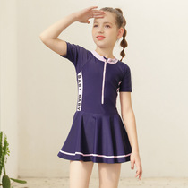 Girls swimsuit summer 2021 new foreign-style female child mother and daughter parent-child swimsuit one-piece black 12-year-old 14