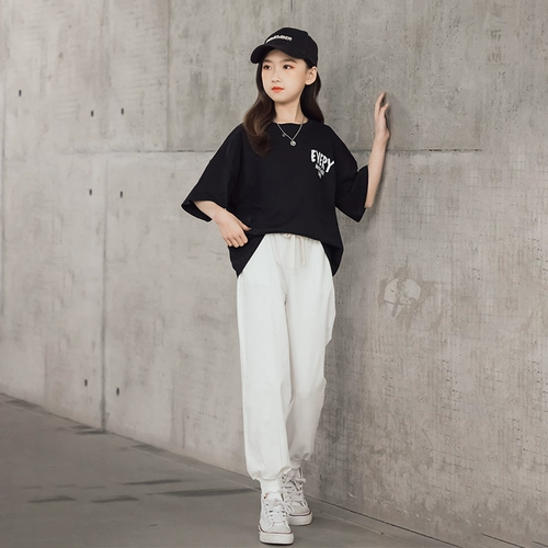 Тонкий комплект, спортивная детская летняя одежда для отдыха, подходит для подростков, 13 лет, короткий рукав