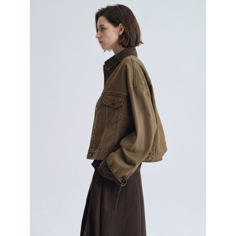 Free Wanderer 100% Cotton Vintage Patchwork Denim Short Jacket for Women, Autumn Drop Shoulder Loose Fit Casual Jacket for Petite Figures Free Wanderer 100% Cotton Vintage Patchwork Denim Short Jacket for Women, Autumn Drop Shoulder Loose Fit Casual Jacket for Petite Figures