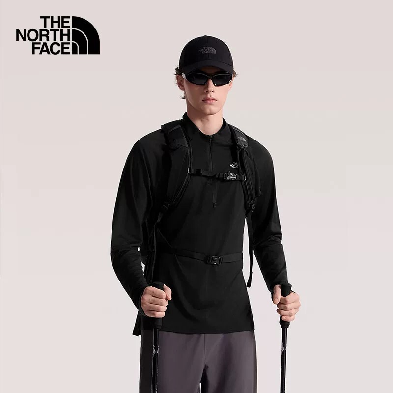 Thenorthface North Face 26 Spring and Summer New Men's Outdoor Merino Wool Half-Zip Long-Sleeved T-Shirt 8F1F Thenorthface North Face 26 Spring and Summer New Men's Outdoor Merino Wool Half-Zip Long-Sleeved T-Shirt 8F1F