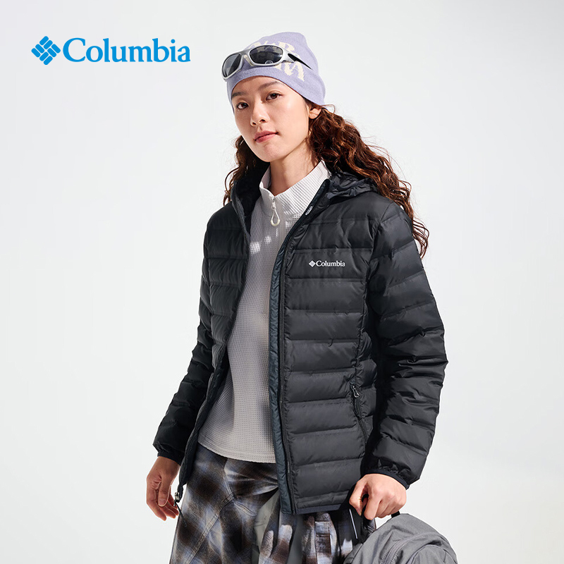 Columbia Women's down Jacket Autumn and Winter Outdoor Water-Repellent 650 Fill down Jacket Wr4677