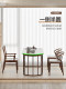 Balcony Tea Table and Chair Set, Small Apartment Solid Wood Home Use Wall-Mounted Table, New Chinese Style Office Zen Kung Fu Tea Table