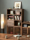 Tiebang Song Dynasty Aesthetics North American Black Walnut Wood Display Cabinet Solid Wood Multi-Purpose Cabinet Floor-Standing Storage Cabinet Tea Display Cabinet