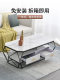 2026 New Model Slate Coffee Table Rectangular Small Apartment Living Room Table Glass Simple Modern Double-Layer with Drawer