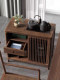 North American Black Walnut Tea Cabinet, New Chinese-Style Tea Side Cabinet, Integrated Kettle and Tea Table, Solid Wood Sideboard