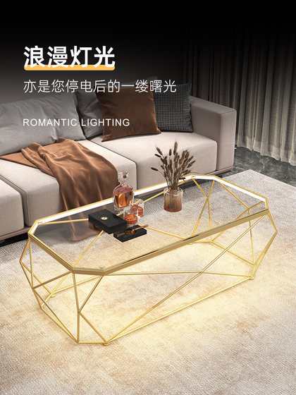 Coffee Table, Light Luxury, Modern, Small Apartment, Living Room, Home Use, Simple Tempered Glass, Leisure, Barber Shop, Home Theater, Trendy